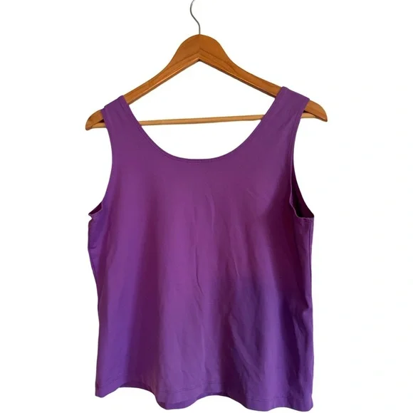 Chico’s Purple Tank Top Size 2 Large - Picture 3 of 4